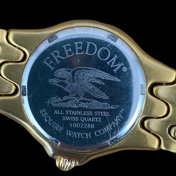 Vintage Rare Special Edition ESQ Movado Freedom Eagle Watch Gold Plated main image 9
